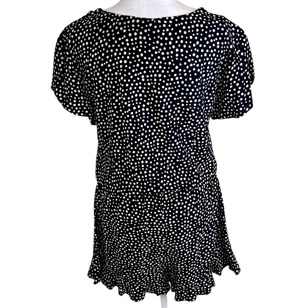 LOFT Polka Dot Flutter Sleeve Romper Size S - Picture 6 of 13